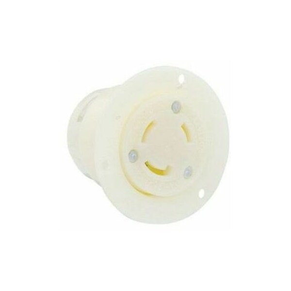 Leviton Locking Receptacle, L5-15R, 15 A, 125V AC, Single Phase, 2 Pole, Flush Mount, Screw Terminals 4715-C - main