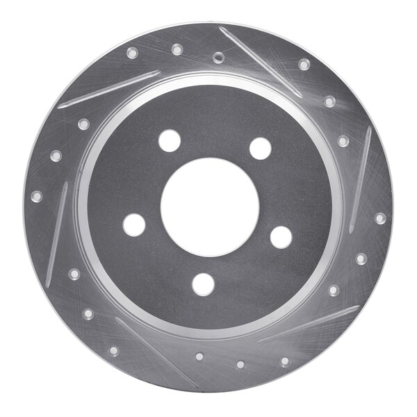 Dynamic Friction Co DFC Brake Rotor - Drilled and Slotted - Silver 631-42023R - main