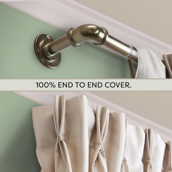 Central Design 1 in. Blackout Curtain Rod with 84 to 120 in. Extension, Antique Brass - 3 Piece BOT100-844 - main