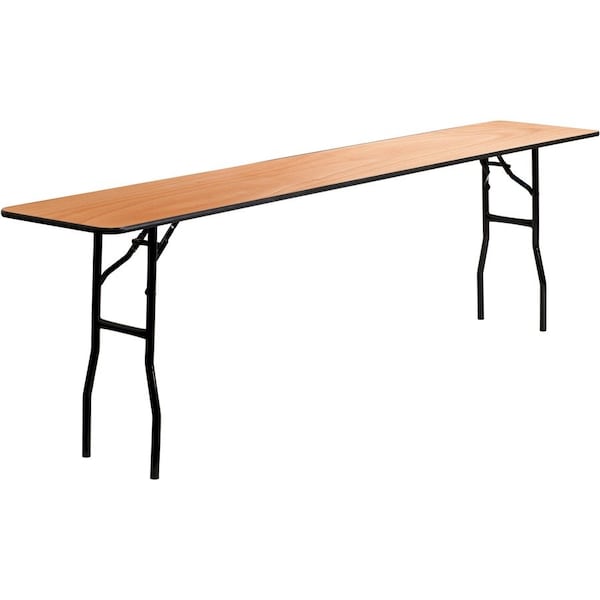 Flash Furniture Rectangle Training Table, Wood Top, Wood Grain YT-WTFT18X96-TBL-GG - main