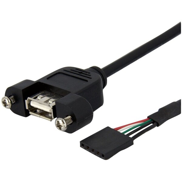 Startech.Com 3 ft Panel Mount USB Cable - USB A to Motherboard Header Cable F/F USBPNLAFHD3 - main