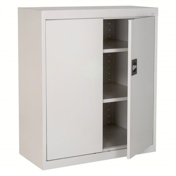 Sandusky Lee Shelving Storage Cabinet, 36 in H, 36 in W, 18 in D, Recessed, Keyed, Gray, 3 Shelves EA2R361836-05 - main