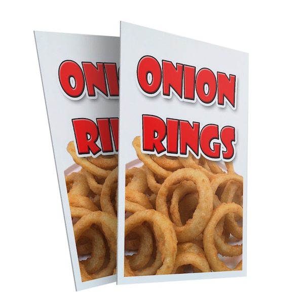 Signmission Onion Rings, Plastic Signs Only 24 Inch x 36 Inch, Corrugated Plastic, 2PK CSB-2436-2PACK-Onion Rings - main
