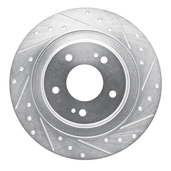 Dynamic Friction Co DFC Brake Rotor - Drilled and Slotted - Silver 631-72063R - main