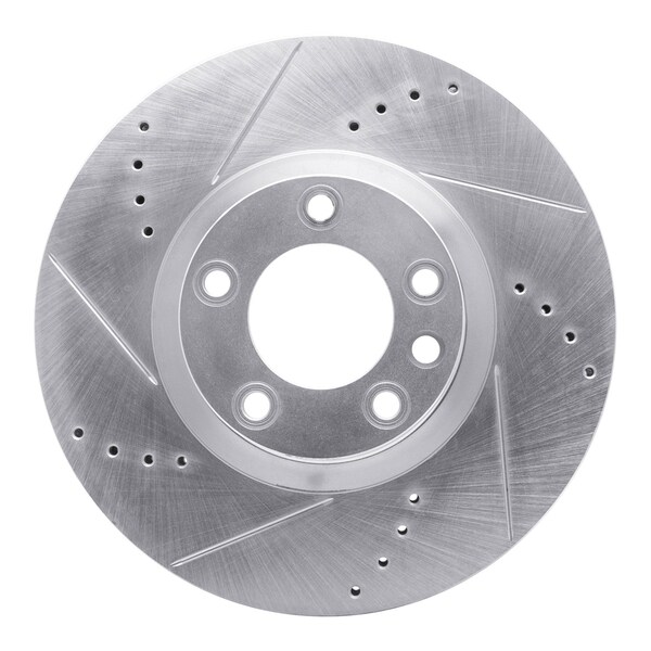 Dynamic Friction Co DFC Brake Rotor - Drilled and Slotted - Silver 631-74056D - main