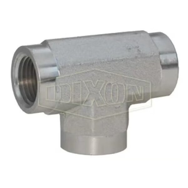 Dixon Pipe Tee, 3/4-14 Nominal, FNPT, Steel, Domestic 5605-12 - main