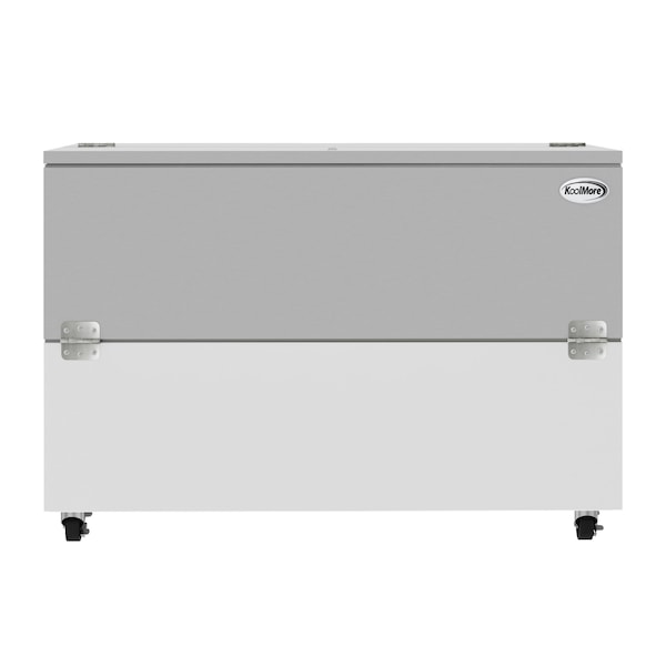 Koolmore 58 in. Commercial Milk Cooler for School and Cafeteria, 16 Crate Capacity with Heavy Duty Casters KM-MC58-HDC - main