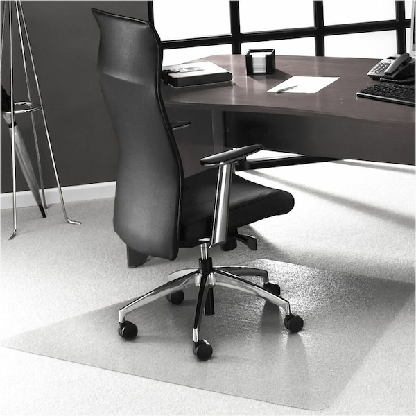 Floortex Ultimat Polycarbonate Corner Workstation Chair Mat for Carpets up to 1/2" - 48" x 60" FR1115023TR - main