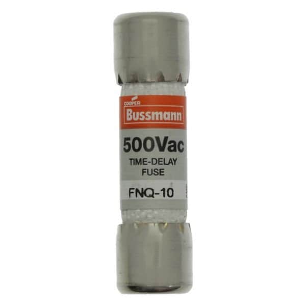 Eaton Bussmann Fuse, Time-delay, 12 A, Non-indicating, 10 kAIC at 500 Vac, 500 V, 10PK FNQ-12 - main