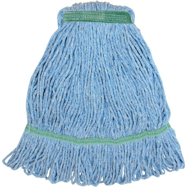 Genuine Joe Narrow Band Loop Mophead - Medium - Synthetic Blend - Blue, 12PK GJOMBL1BCT - main