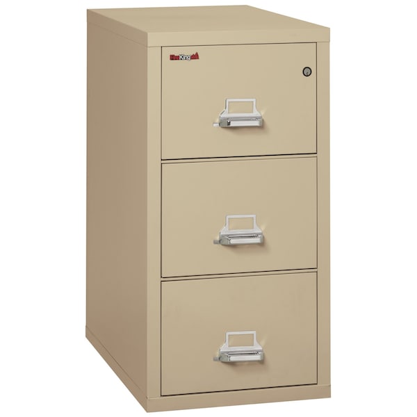 Fireking 20-13/16" W 3 Drawer File Cabinet, Parchment, Legal 3-2131-CPA - main
