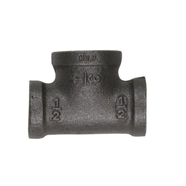 B & K 520334BG Malleable Black Iron Reducing Tee 0.5 x 0.5 x 0.75 in. Fip, 5PK 4066593 - main