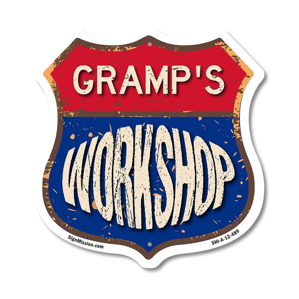 Signmission Gramp's Workshop, 12 Inch X 12 Inch, Aluminum Metal Sign SHI-A-12-489-GRAMP - main