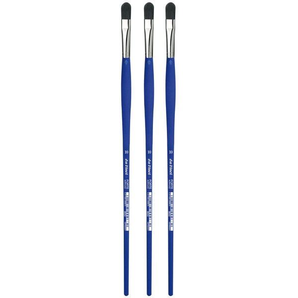 Da Vinci FORTE-Acrylics Student Brush, Synthetic, Acrylic & Oil, Filbert, Series 8650, Size 10, 3PK VA-8650_10 - main