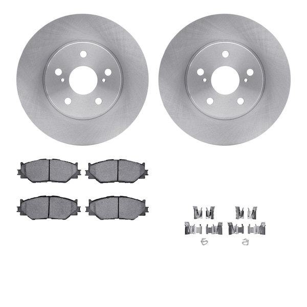 Dynamic Friction Co DFC Rotors with EURO 5000 Ceramic Brake Pads includes Hardware 6612-76007 - main