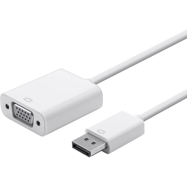 Monoprice DisplayPort 1.2a to VGA Active Adapter, White 12789 - main
