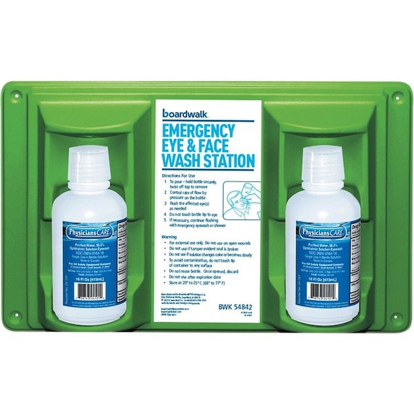 Boardwalk Emergency Eyewash Station, 16 oz Bottle, 2 Bottles/Station 54842 - main