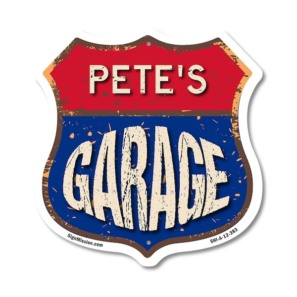 Signmission Pete's Garage, 12 Inch X 12 Inch, Aluminum Metal Sign SHI-A-12-383-PETE - main