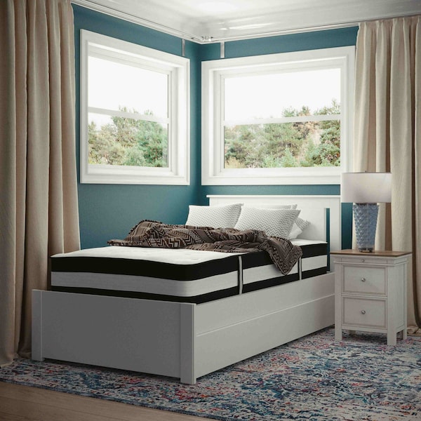 Flash Furniture 12" Hybrid Mattress, Twin Mattress in a Box CL-E230P-R-T-GG - main