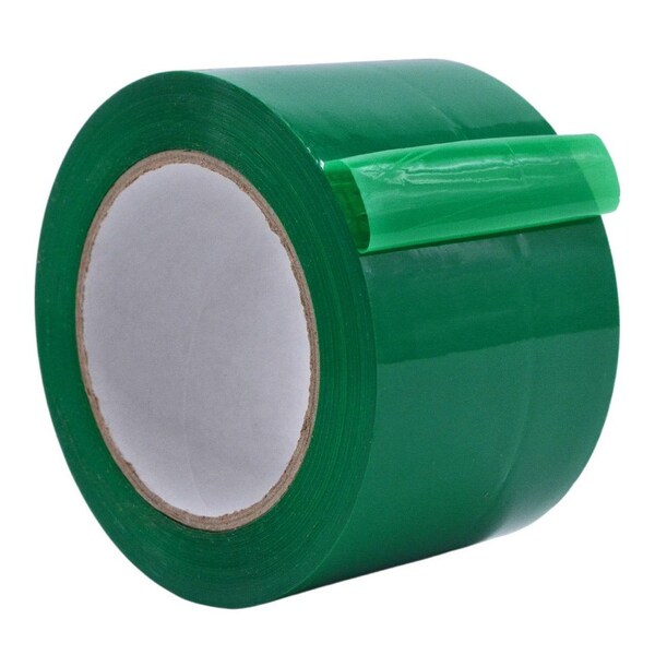 Wod Tape CSTC20WBA Carton Sealing Packaging Tape 2 Mil Acrylic Adhesive Green: 3 in. x 110 yds, 24PK WOD CSTC20WBA-03000-24-110-GRE - main