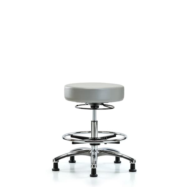 Blue Ridge Ergonomics Bench Stool, Med, Vin, Chrm, CF, Glides, Dov BR-VMBSO-CR-CF-RG-8567 - main