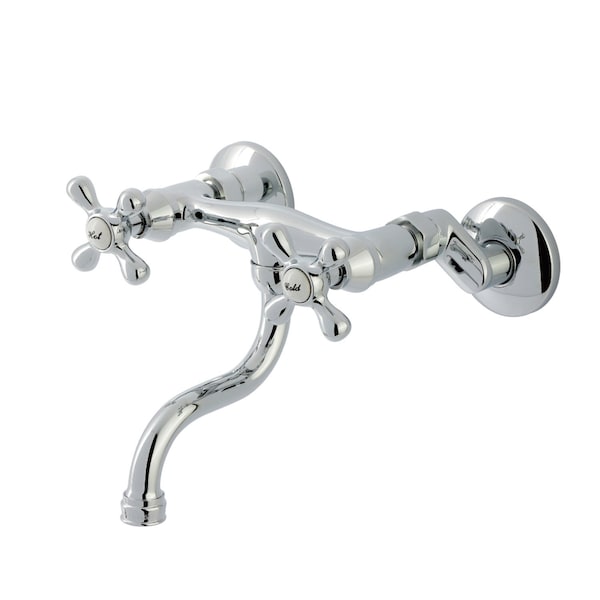 Kingston Brass Double-Handle Wall Mount Bathroom Faucet, Polished Chrome KS2111AX - main
