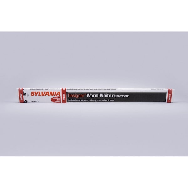 Ledvance/ Sylvania 15W T12 preheat FL lamp, Designer Warm White rare earthphosphor, 3000K color temperature, 70 CRI F15T12/DSW/RP/21551 - main