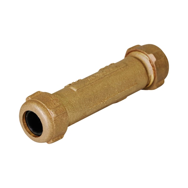 Everflow Compression Coupling Fitting with Packing Nut, Brass, 5" Length 1-1/4" BRCL0114-NL - main
