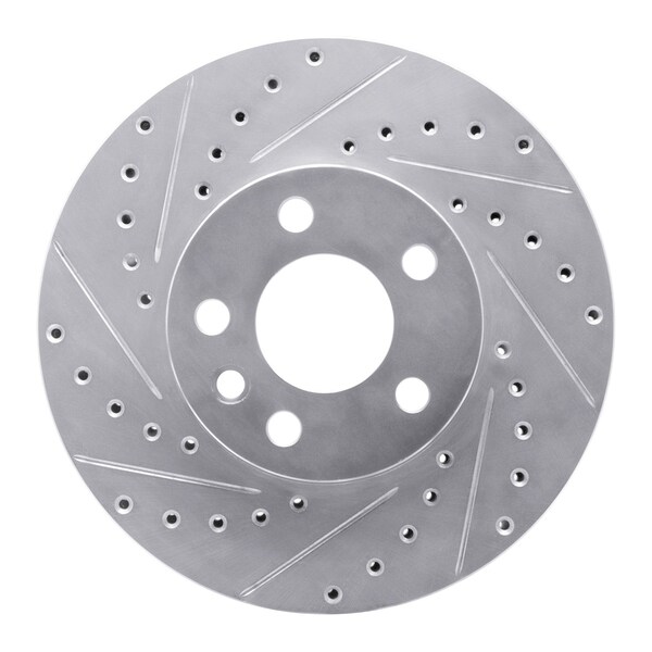 Dynamic Friction Co DFC Brake Rotor - Drilled and Slotted - Silver 631-74046L - main