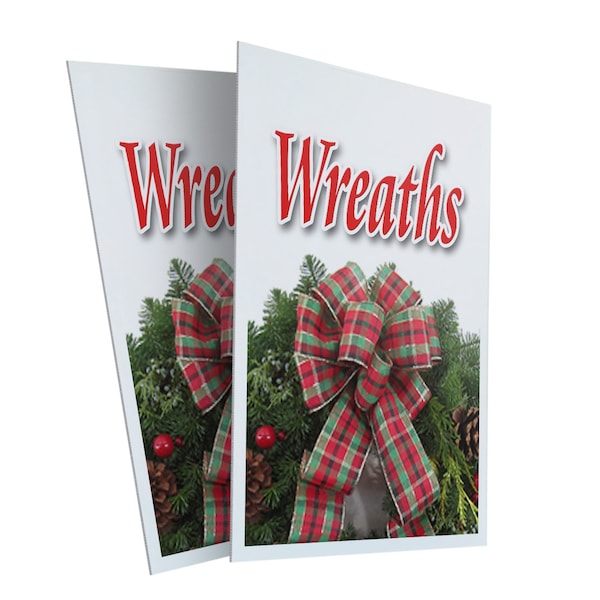 Signmission Wreaths, Plastic Signs Only 24 Inch x 36 Inch, Corrugated Plastic, 2PK CSB-2436-2PACK-Wreaths - main