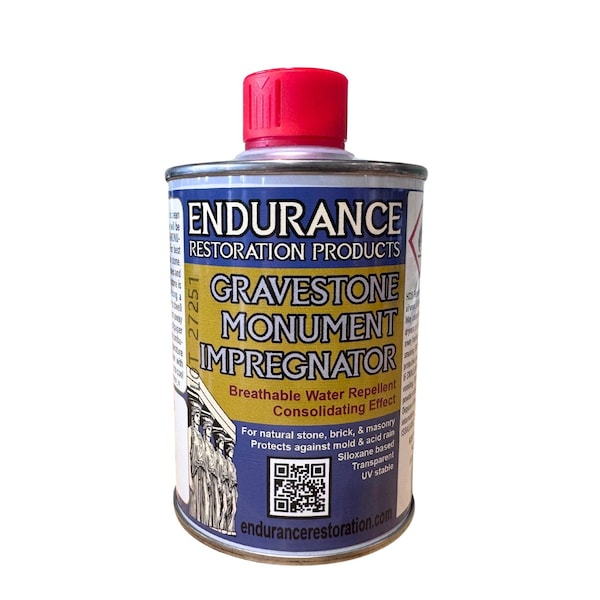 Endurance Restoration Products Gravestone Monument Impregnator - 250 ml. Breathable Water Repellent with Consilidating Effect. For EGMI250 - main