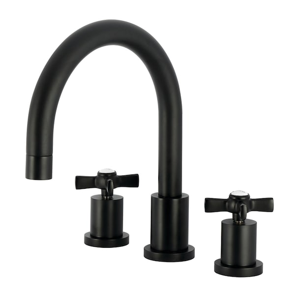 Kingston Brass Two-Handle Deck Mount Roman Tub Faucet, Matte Black KS8320ZX - main