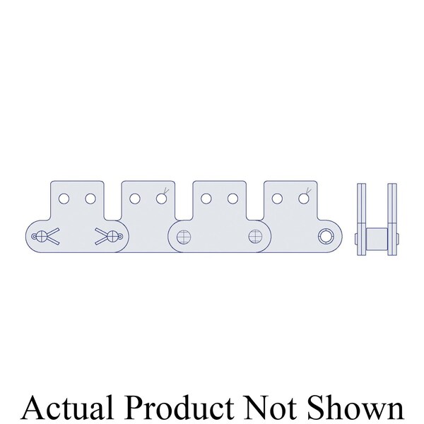 Hkk Chain HKK Double Pitch Riv Standard Conveyor w/SK-2 Att on Every P, 1P, .312 Dia x 5/16 W DC040RSK2EV - main