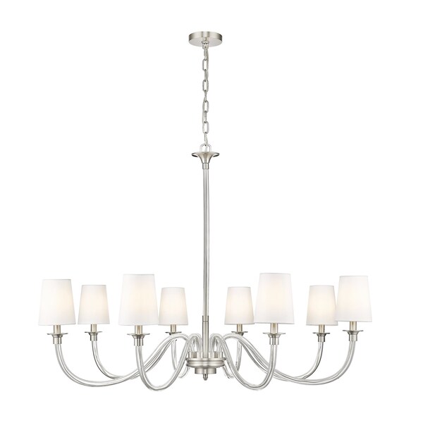 Z-Lite Katerina 8 Light Chandelier, Brushed Nickel, 46 In W x 32.5 In H 1950-8BN - main