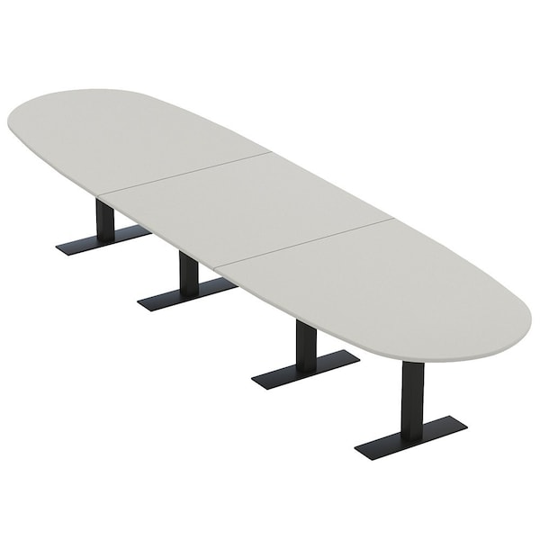 Skutchi Designs 16ft Boval Conference Table With Power | Harmony Series | 16 Person Meeting Room Table HAR-BOVL-48X192-T.BK-U779-NA - main