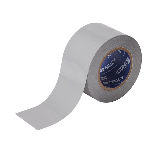 Brady ToughStripe Floor Marking Tape Roll - Polyester, Solid Color, Gray, 3in x 100ft, 100PK 134093 - main