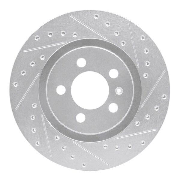 Dynamic Friction Co DFC Brake Rotor - Drilled and Slotted - Silver 631-74009R - main