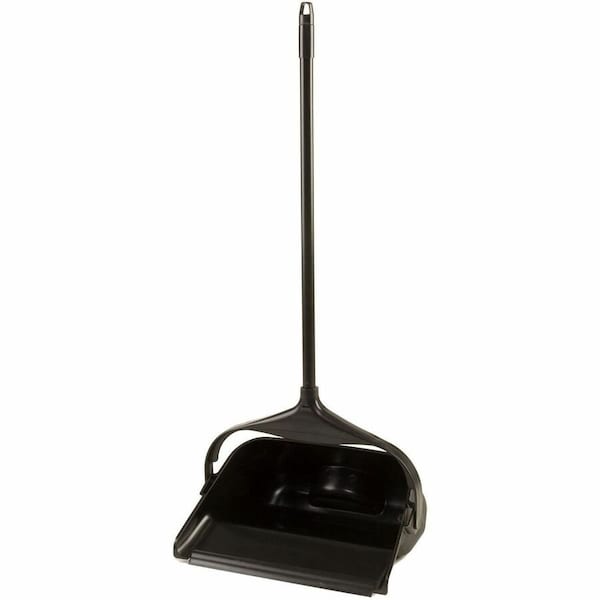 Rubbermaid Commercial 11-5/16" Black Long Handled Dust Pan FG253100BLA - main