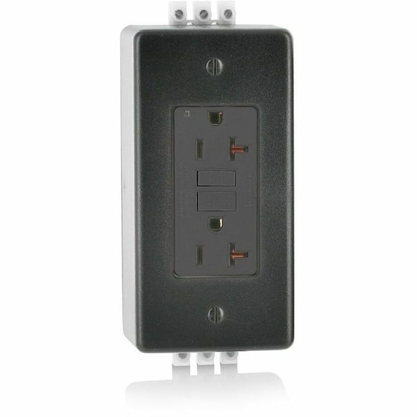 Leviton Duplex Straight Blade Receptacle, 5-20R, 20 A, 125V AC, 2 Pole, 3 Wire, Surface Mount, Grounded GFNT2-DIN - main