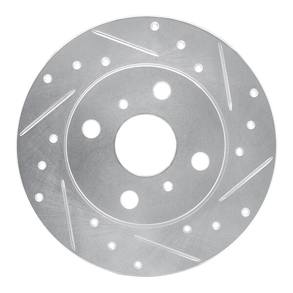 Dynamic Friction Co DFC Brake Rotor - Drilled and Slotted - Silver 631-76031R - main