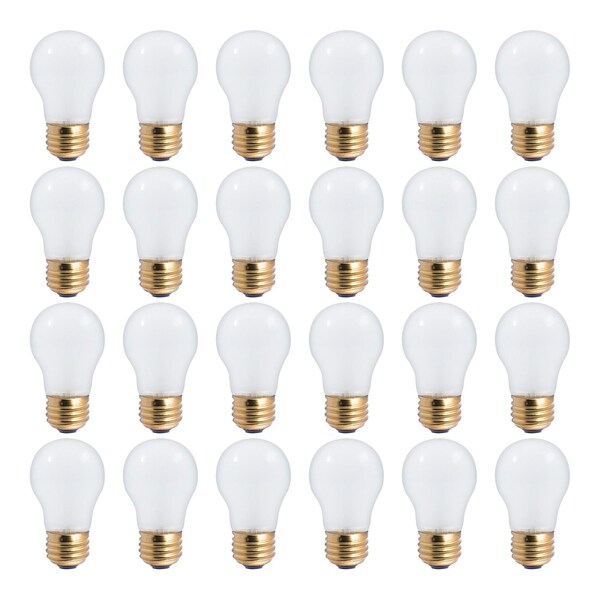 Bulbrite 25w Dimmable Frost A19 Incandescent Light Bulbs Medium (E26) Base, 2700K Warm White Light, 12PK 861946 - main