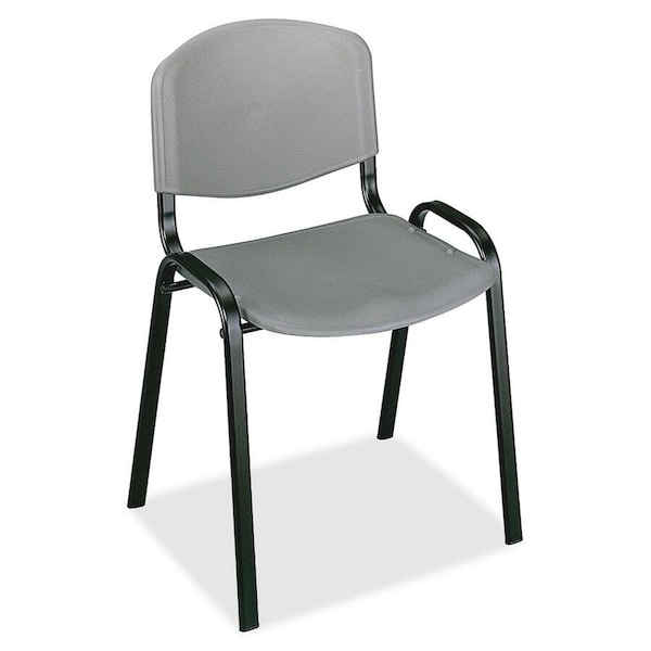Safco STACKING CHAIR, CHARCOAL SEAT/CHARCOAL BACK, BLACK BASE, 4PK 4185CH - main