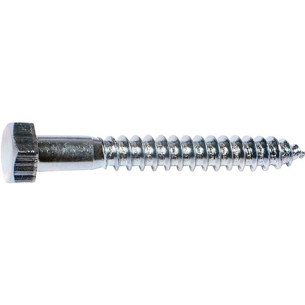 Midwest Fastener Lag Screw, #0, 2 in, Zinc Plated Hex 1289 - main