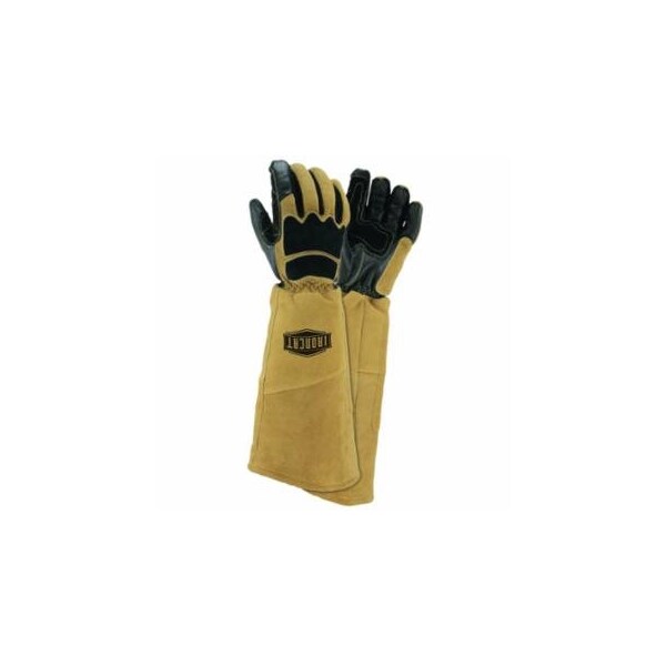 Ironcat Stick Welding Gloves, Large, Tan/Black, Gauntlet, Heat Shield Inserts 813-9070/L - main