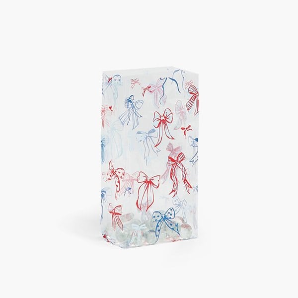 Nashville Wraps Red & Blue Bows Cello Bags, 3.5x2x7.75 in, 100PK C1BRBB - main