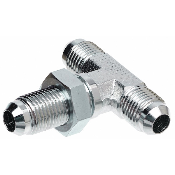 Gates Male JIC 37 Flare on Run to Male JIC 37 Flare Bulkhead - Tee SAE to SAE G60471-0808 - main
