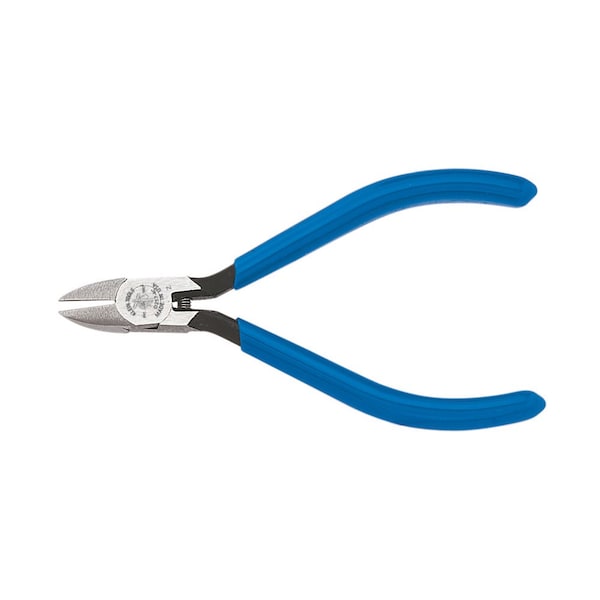 Klein Tools 4 1/4 in Precision Diagonal Cutting Plier Semiflush Cut Narrow Nose Uninsulated D257-4 - main