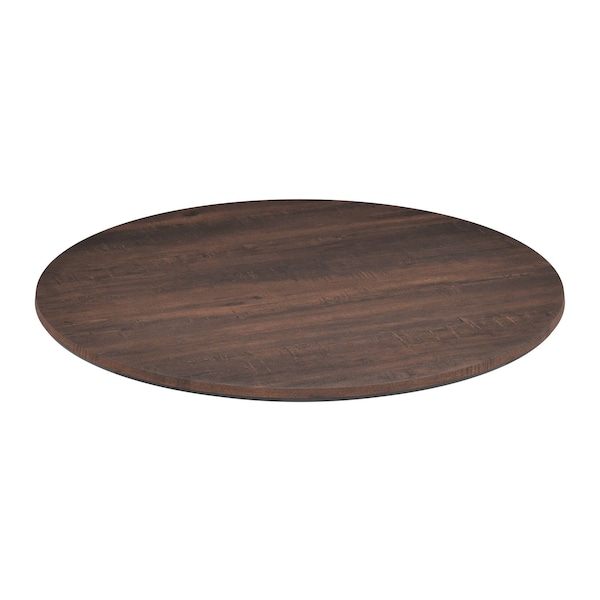 Flash Furniture TopGuard 31.5" Round Dark Brown Outdoor Tabletop with Seamless Surface Technology ST-RD800B-1-M-3A-W-BR-GG - main
