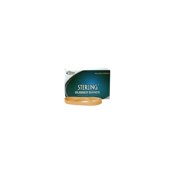 Alliance Rubber Sterling Rubber Bands - Size: #107 - 7in Length x 0.6in Width - Durable, Elastic - Natural Crepe - 25075 - main
