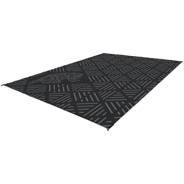 Kuma Outdoor Gear KUMA Striped Peaks Outdoor Mat - 18ftx 9ft , Black/Gray 885-KM-SP-GB-18 - main